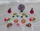 MINIATURE RE MENT LOT OF FANCY DINNER FOOD PIECES FOR BARBIE 1/6 