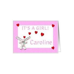  Carolines Birth Announcement (girl) Card Health 