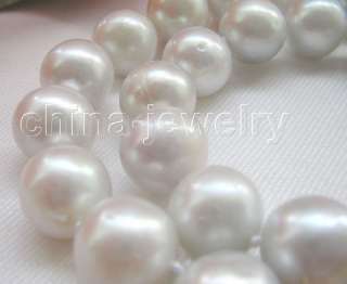 AAA+ 19 12mm Tahitian white round FW pearl necklace    