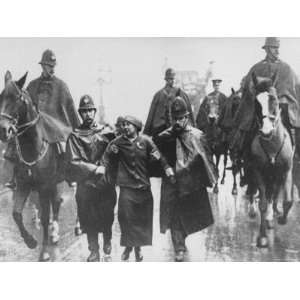 Miss Sylvia Pankhurst Taken Into Custody by Policemen 