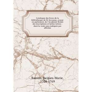  Catalogue des livres de la bibliotheque de M. Secousse 