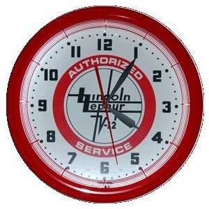 Lincoln Zephyr V 12 Neon 20 Wall Clock Auto Made In USA New