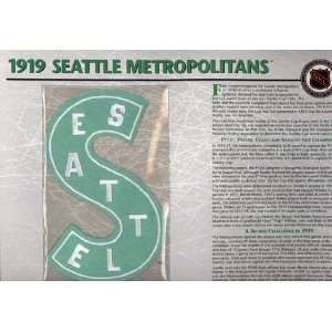  NHL 1919 Seattle Metropolitans Official Patch on Team History 