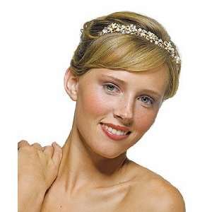  Gold Bridal Tiara   Garden Ivory Pearls Beauty
