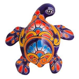    Color (Blue Base) Mexican Talavera Andy Sea Turtle