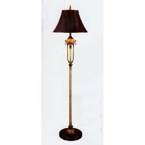  Leona Floor Lamp With Faux Leather Shade
