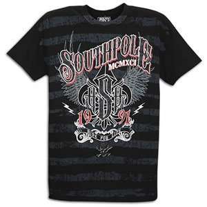  Southpole Live to Ride Scrn & Glttr T Shirt   Men Sports 