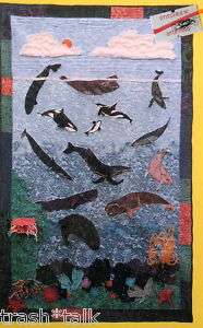 Critter pattern Works WHALE applique quilt pattern OOP  