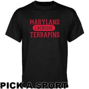  Maryland Terrapins Custom Sport T shirt   Black Sports 