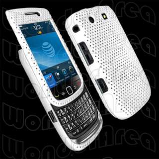 Rubber Plastic Mesh Grid Skin Case Cover for Blackberry Torch 9800 