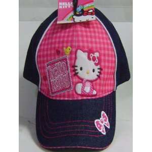  Super Cute Hello Kitty Plaid Pink Girls Cap Toys & Games