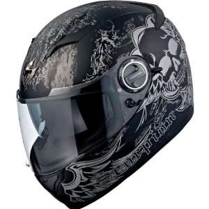 Scorpion EXO 500 Graphics Helmet, Skull Matte Black, Size Lg, Primary 