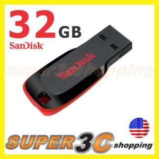 SanDisk 32GB 32 G Cruzer Blade USB 2.0 Flash Memory Pen Drive SDCZ50 
