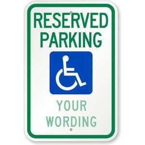  Reserved Parking (with ADA symbol) [custom text] (blue and 