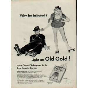     1945 OLD GOLD Cigarettes War Bond Ad, A3762. 