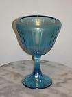 Northwood Rainbow Blue Stretch Glass footed Cupped Vase