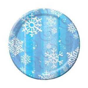  Glistening Snowflakes 7 Paper Dessert Plates Toys 