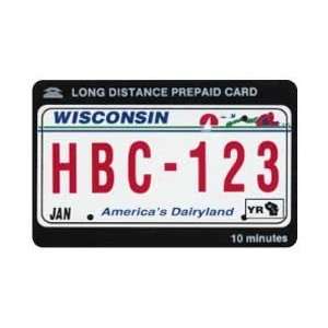   Card Wisconsin License Plate Americas Dairyland 