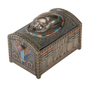  Egyptian Scarab Box   Collectible Egypt Decoration Jewelry 