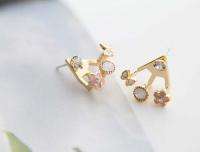 new arrival personality lovely cute bowknot flower rhinestone stud 