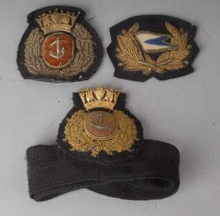 Merchant Navy Embroidered Bullion Cap Badges. Ref CUV  