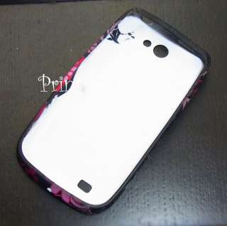 Floral Silicone TPU Soft CASE COVER Samsung Galaxy W i8150 Pink 