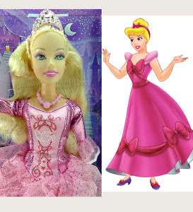 Disney Fairytale Barbie Princess Cinderella Pink Dress  