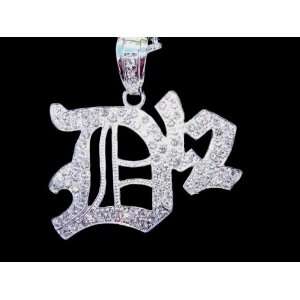  Iced Bling D 12 Pendant  Free Chain 