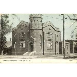1909 Vintage Postcard Immanue Presbyterian Church Danville Illinois