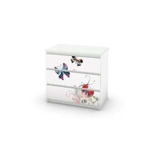   Butterfly Spring Decal for IKEA Malm Dresser 3 Drawers