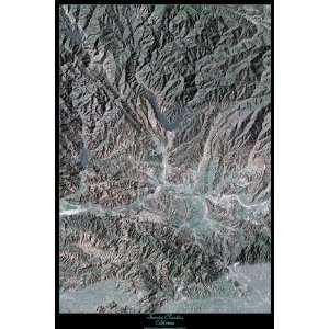  Satellite Poster Map of Santa Clarita in Los Angeles 