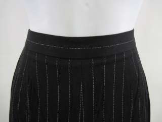 LOIS SNYDER DANI MAX Black Pinstripe Pants Suit Sz 8  