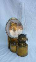 Antique Oil Lamp Reflector by HINKS Wall Mount Brass No. 1  