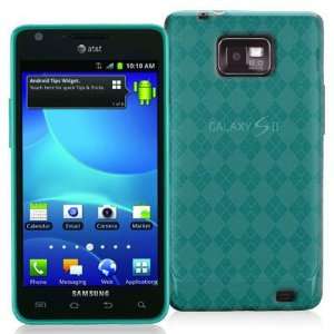 High Gloss Argyle Teal Flexible TPU Cover Skin Phone Case for Samsung 