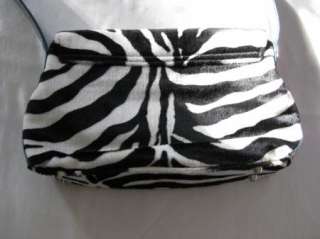   zebra animal print pony skin purse shoulder hand bag F Studio  