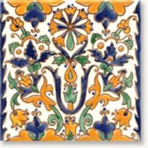  Samarra Yellow Handpainted Ceramic Tile