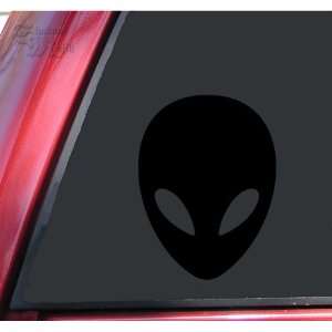  Alien Head Sci Fi Black Vinyl Decal Sticker Automotive