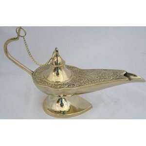  Lamp Alladin Aladdin 9in Brass Genie Magical Free Ship By 