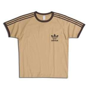  adidas 3 Stripes Trefoil T shirt (Tan)
