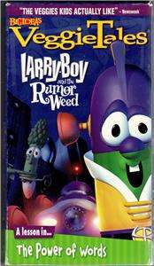 VEGGIE TALES LARRY BOY AND THE RUMOR WEED RARE VHS  