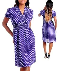 Purple and Playful Ruffle Neck Dress Size S M L XL NWT  