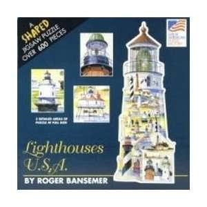  Lighthouse Shaped 600 Piece Puzzle By Roger Bansemer Toys 