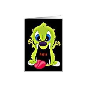  Kayla   Monster Face Halloween Card Health & Personal 