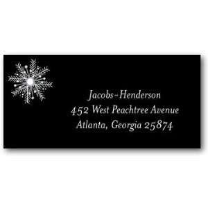 Business Holiday Address Labels   Stunning Snowflake By Night Owl 