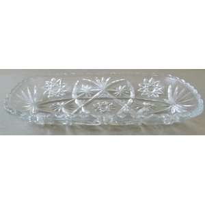  Decorative Crystal Glass Serving Dish Tray Plate   12 