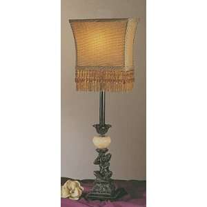    Asian Style Table Lamp With Decorative Shade