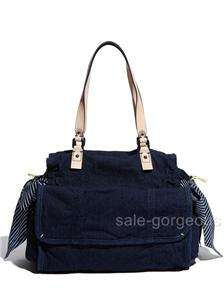 228 Juicy Couture Blue Denim Daydreamer Tote Shoulder Bag YHRU2829 