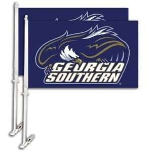 Georgia Southern Eagles GSU NCAA Car Flag With Wall Brackett  