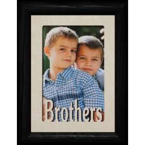 5x7 BROTHERS Portrait BLACK Picture Frame with Cream Mat ~ Wonderful 