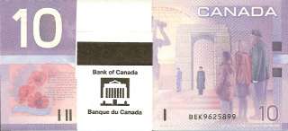   Note Bundle Consec Serial# GEMUNC 2003 $10 Bank of Canada Replacements